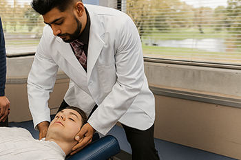 Chiropractic Adjustments Chiropractor performing a spinal adjustment in New York, NY 10011