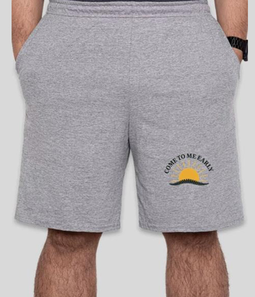 Athletic Gray Shorts with Logo